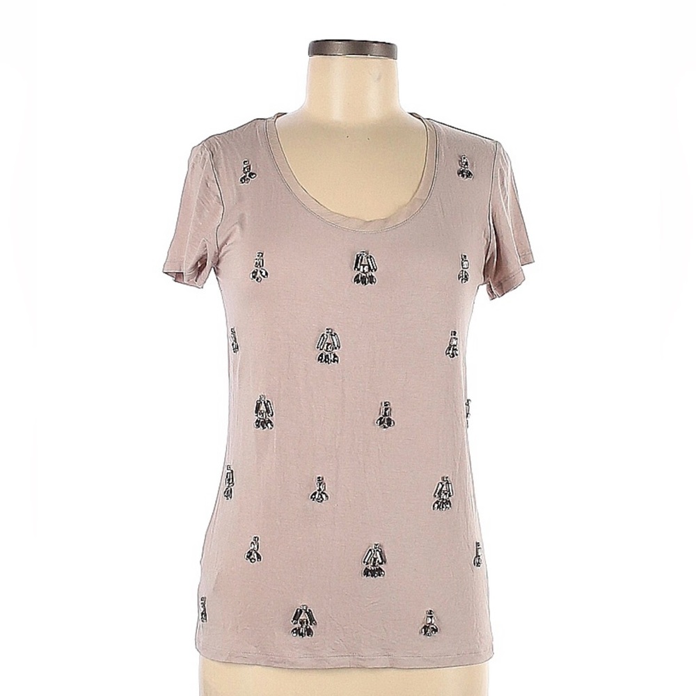 Ann Taylor Size M beige top with jewels